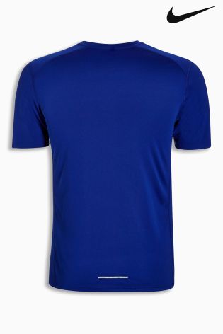 Blue Nike Run Dri-FIT Short Sleeve Miler Tee